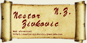 Nestor Živković vizit kartica